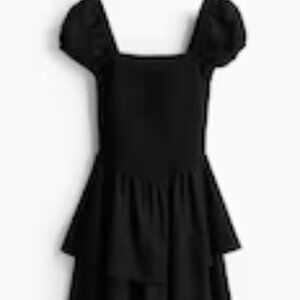 Tiered-skirt Smocked Dress